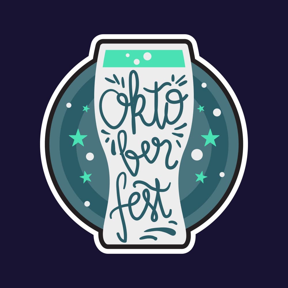 Festive Oktoberfest Beer Glass by Marika Barsrsind — canvas wall art