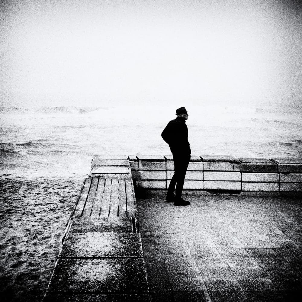 Solitary Figure Ocean by Rui Correia — canvas wall art