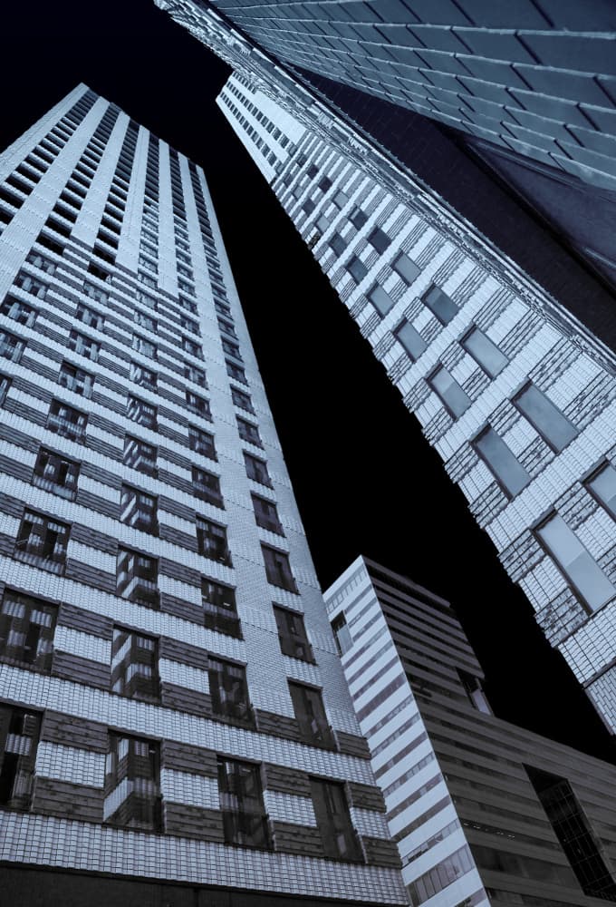 Modern Skyscraper Cityscape by Maja Mars — canvas wall art