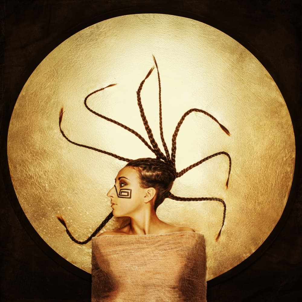 Golden Moon Goddess by Photographer — canvas wall art