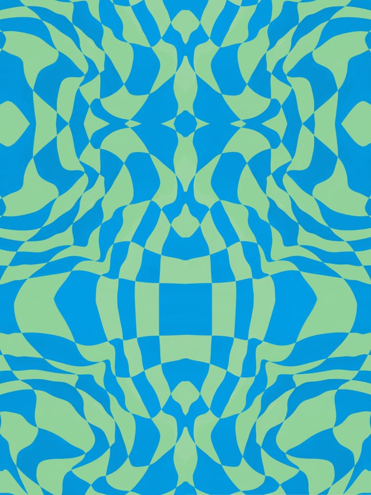 Warped Blue Green Illusion