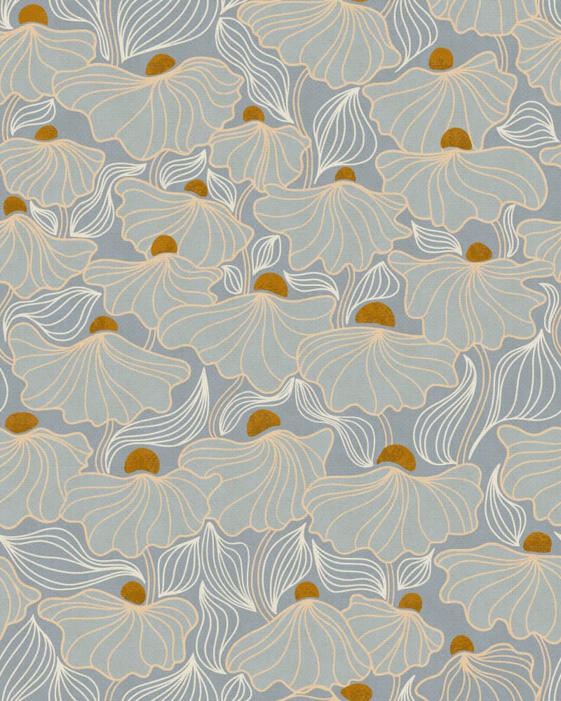 Muted Floral Pattern by Annick — canvas wall art
