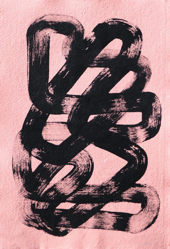 Organic Black Loops by Santhosh ch — canvas wall art