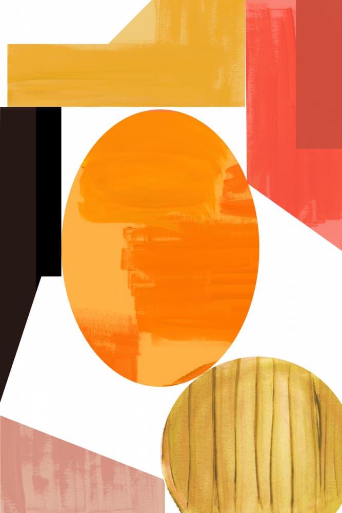 Warm Abstract Shapes by cartissi — canvas wall art