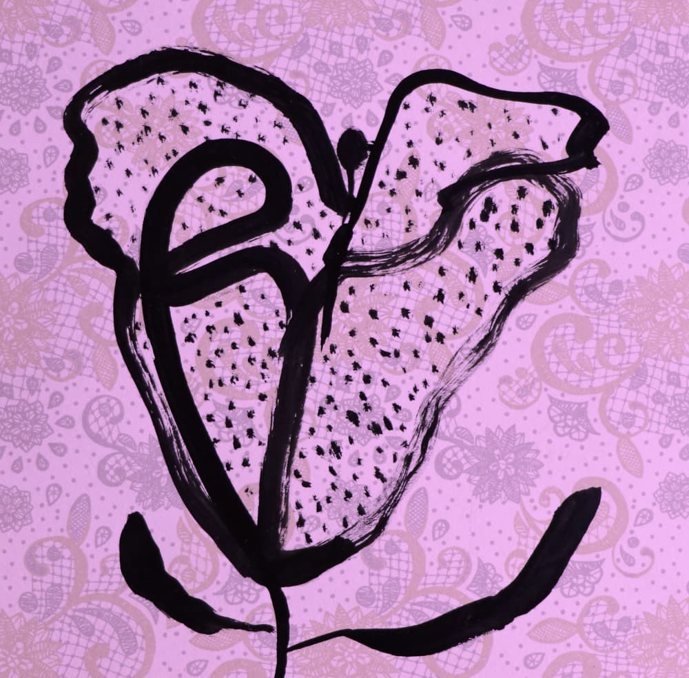 Delicate Pink Lace Flower by Santhosh ch — canvas wall art