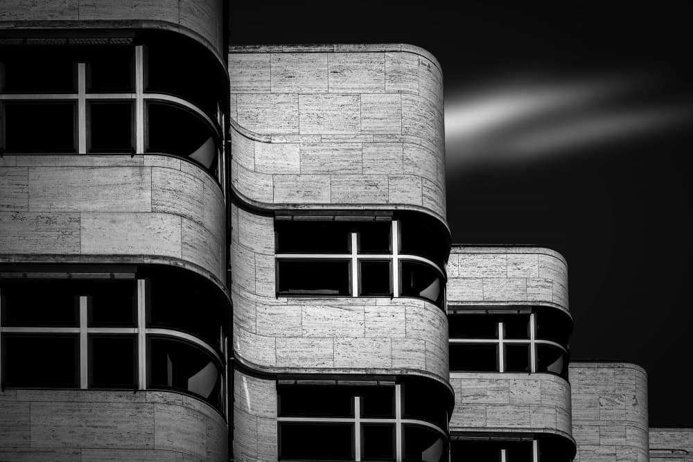 Modern Curves Dark Sky by Luigi Greco — canvas wall art