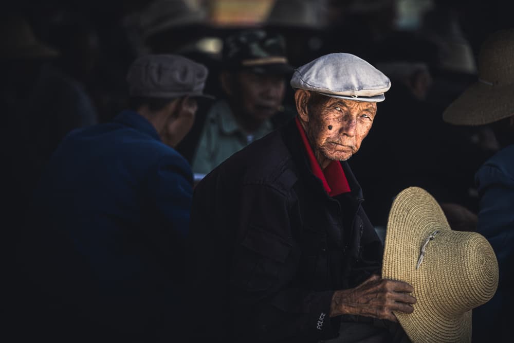 Elder With Straw Hat by Marco Tagliarino — canvas wall art