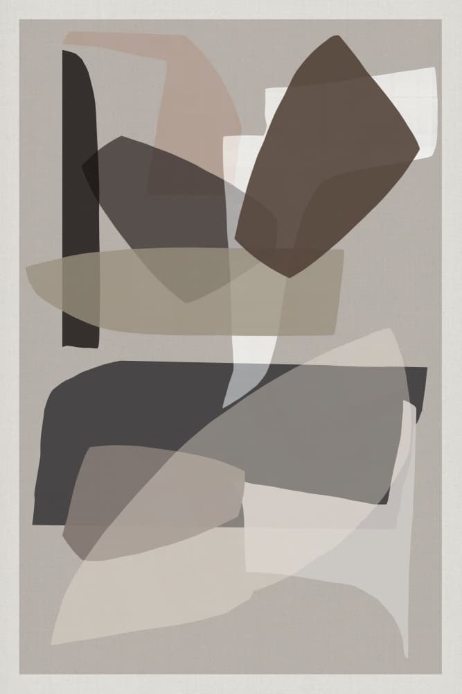 Layered Neutral Shapes by cartissi — canvas wall art