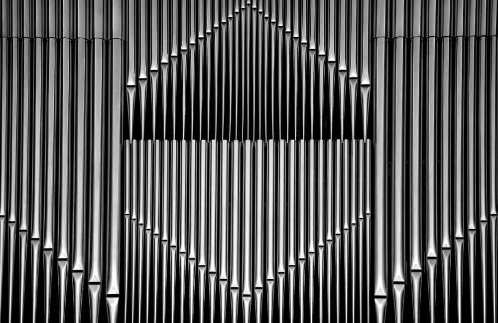 Metallic Organ Pipe Pattern by Hans Peter Rank — canvas wall art
