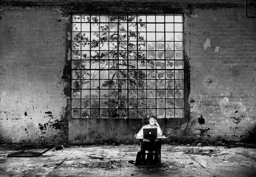 The window for the light, the apple for the job by Carlo Ferrara — canvas wall art