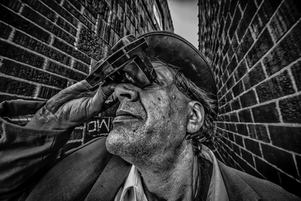 Gritty Street Portrait by Steve Hermann — canvas wall art