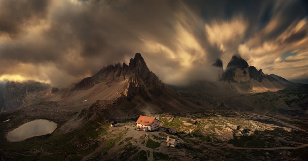 Mountain Sanctuary Dusk by Siarhei Mikhaliuk * — canvas wall art