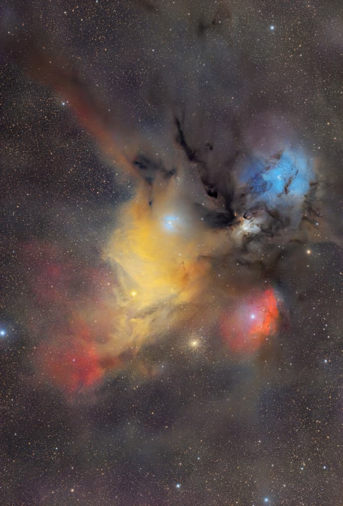 Vibrant Cosmic Nebula by Rosa María Rodríguez — canvas wall art