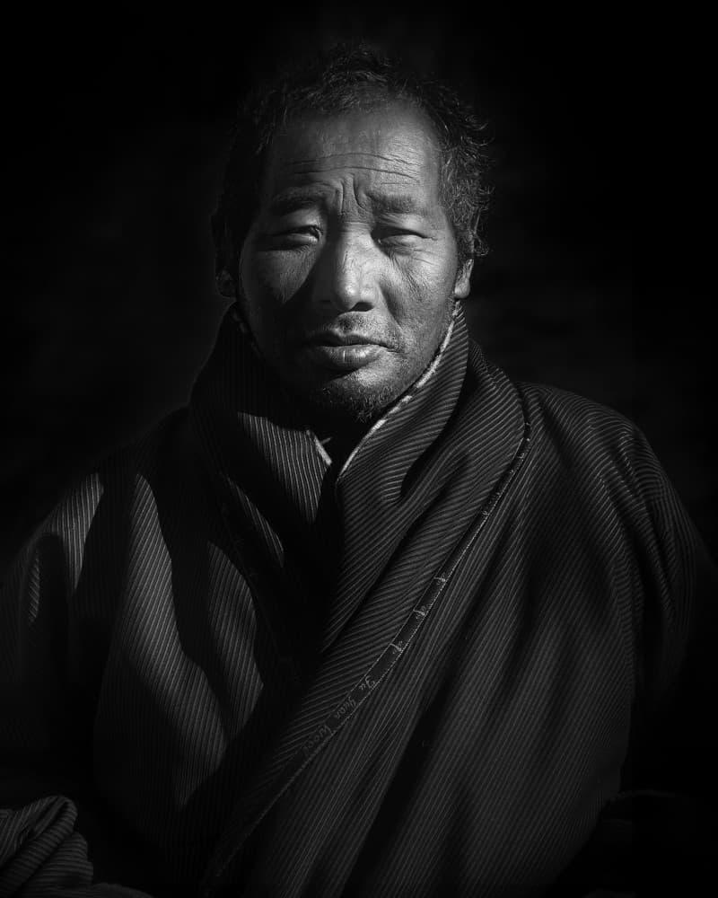 Dramatic Elder Portrait by Chao Feng 天馬 — canvas wall art