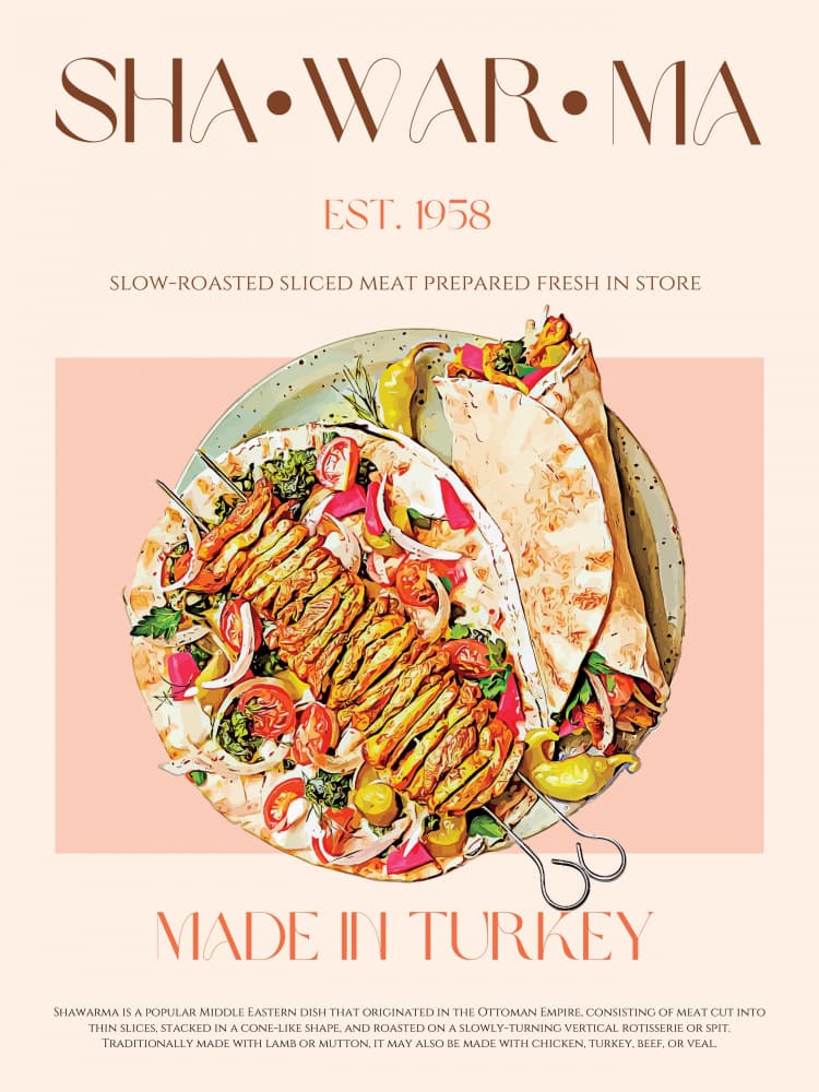Turkish Shawarma Plate by Nazma Khokhar — canvas wall art