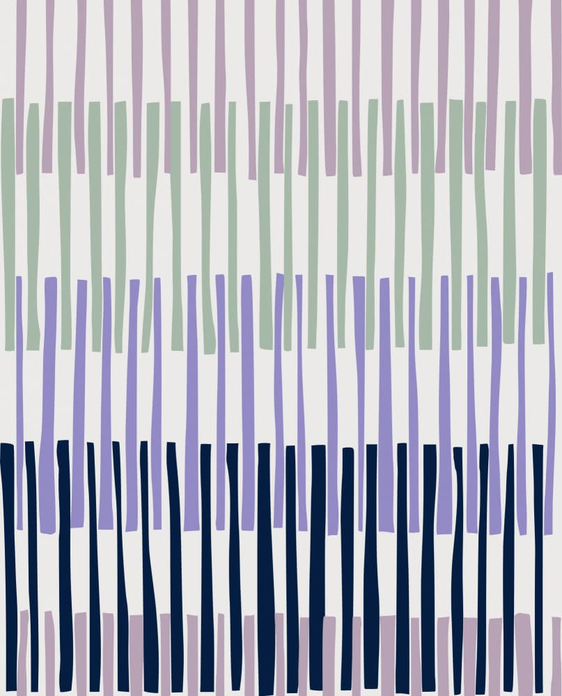 Irregular Color Lines by Annick — canvas wall art