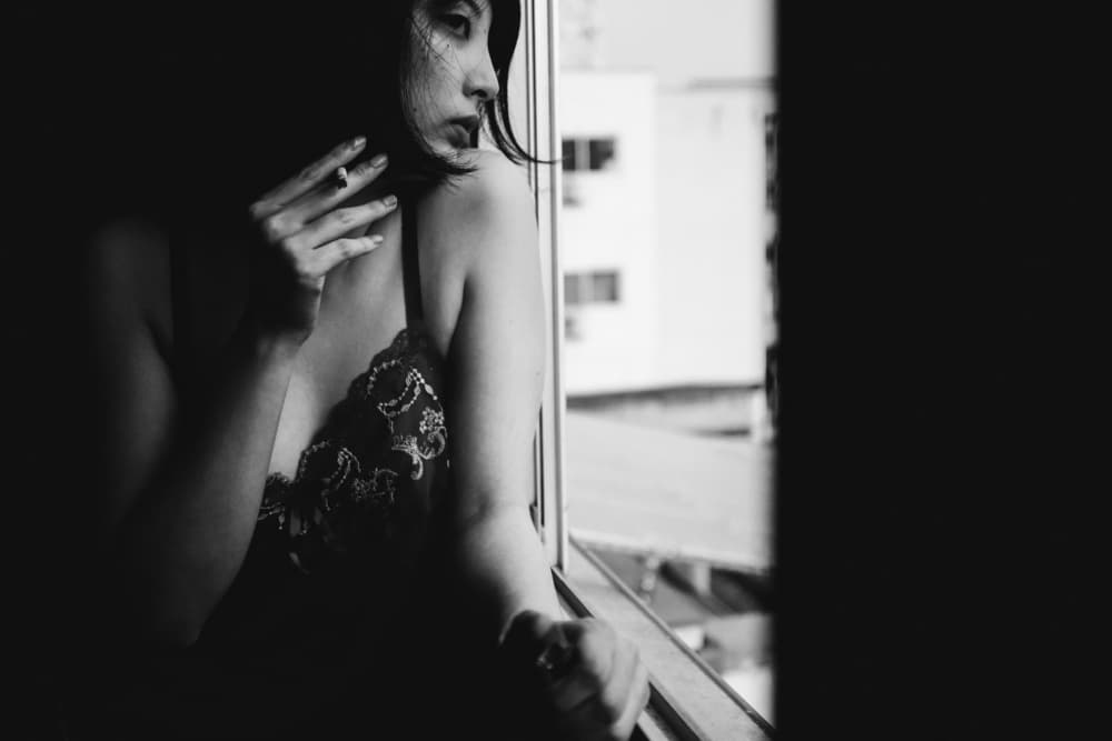 Smoking By The Window by Takaaki Ishikura — canvas wall art