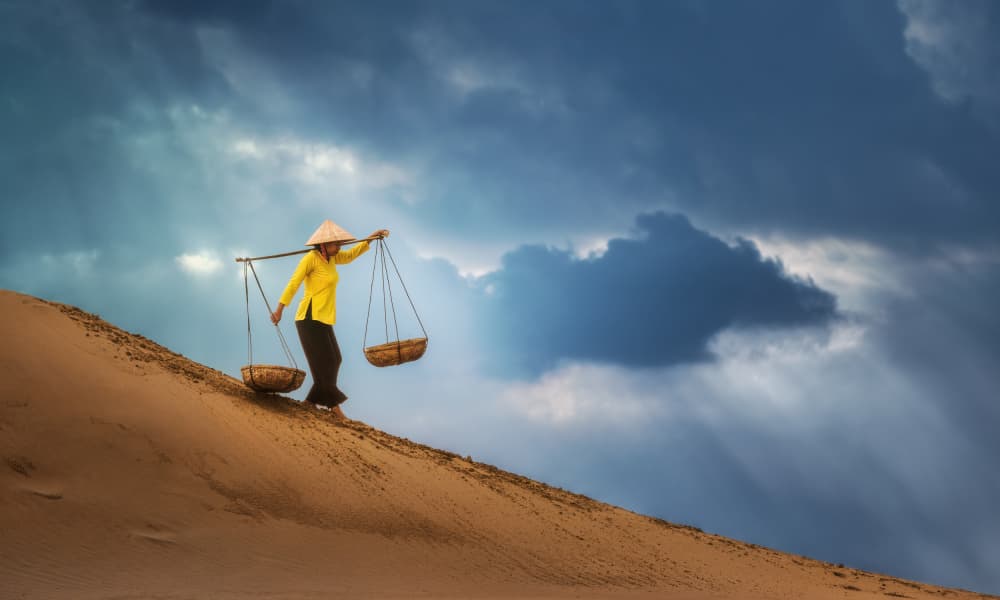 Desert Woman's Journey by Antoni Figueras — canvas wall art