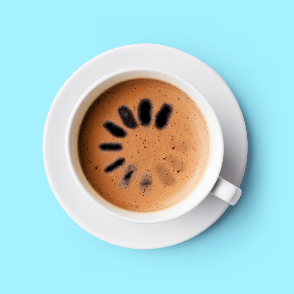Coffee Loading Icon by Artem Pozdniakov — canvas wall art