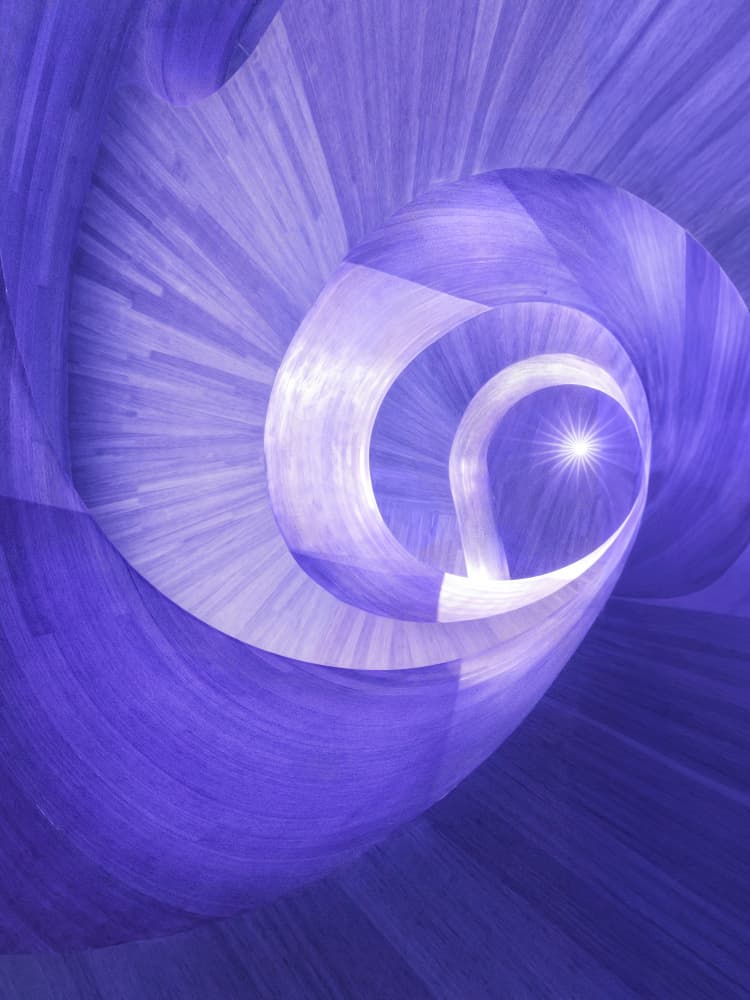 Purple Spiral Light by Catherine Wang — canvas wall art