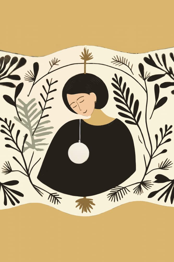 Serene Botanical Woman by casa cartissi — canvas wall art