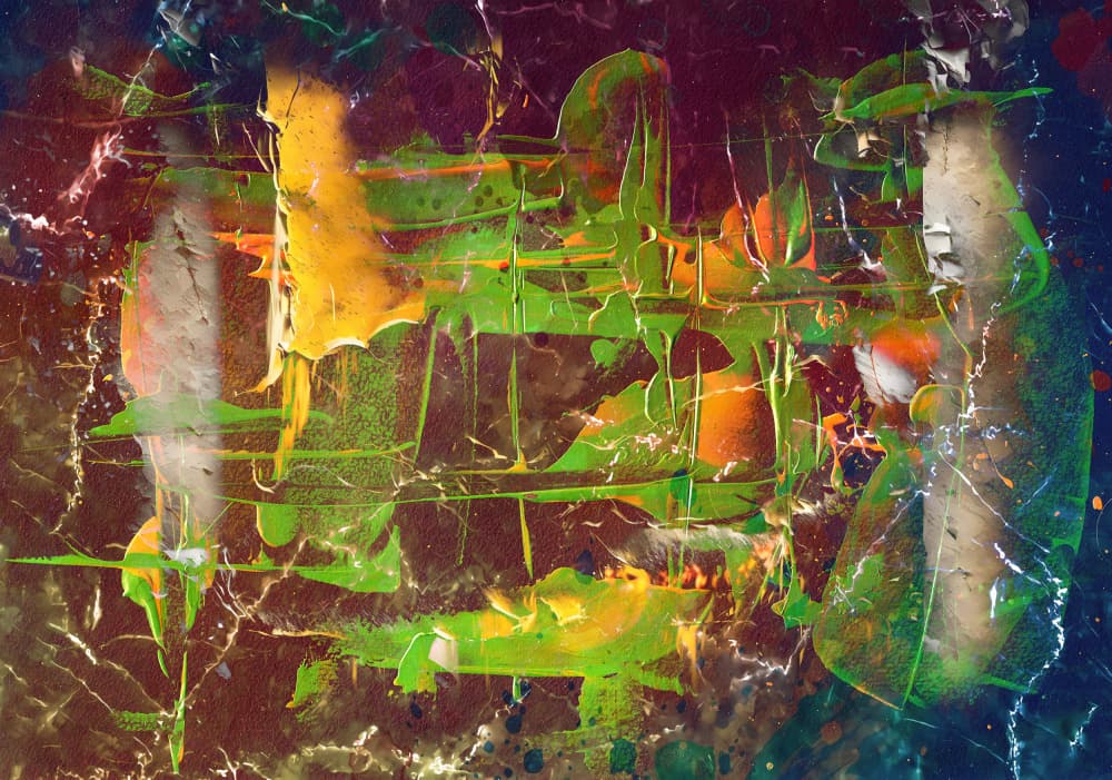 Vibrant Abstract Grunge by Rafal Kulik — canvas wall art