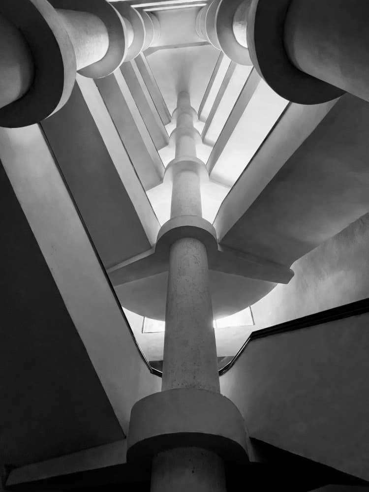 Modern Spiral Staircase by Ronald Scott Johnson — canvas wall art