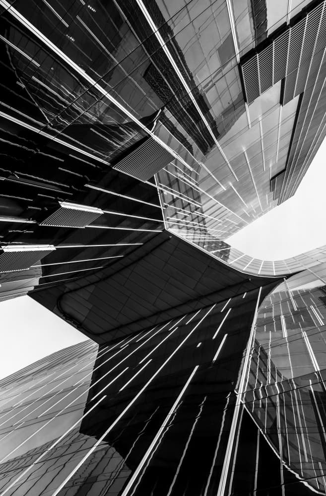 Modern Architectural Reflections by Anna Niemiec — canvas wall art