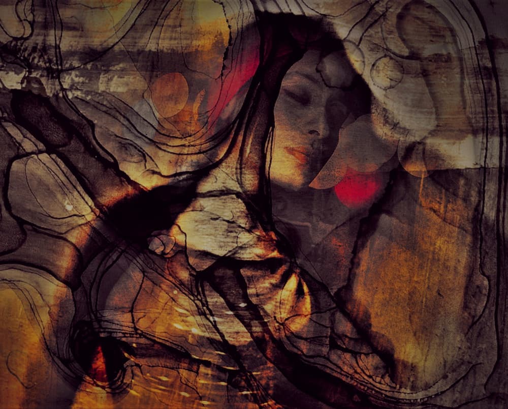 Serene Woman Golden Dream by Dalibor Davidovic — canvas wall art