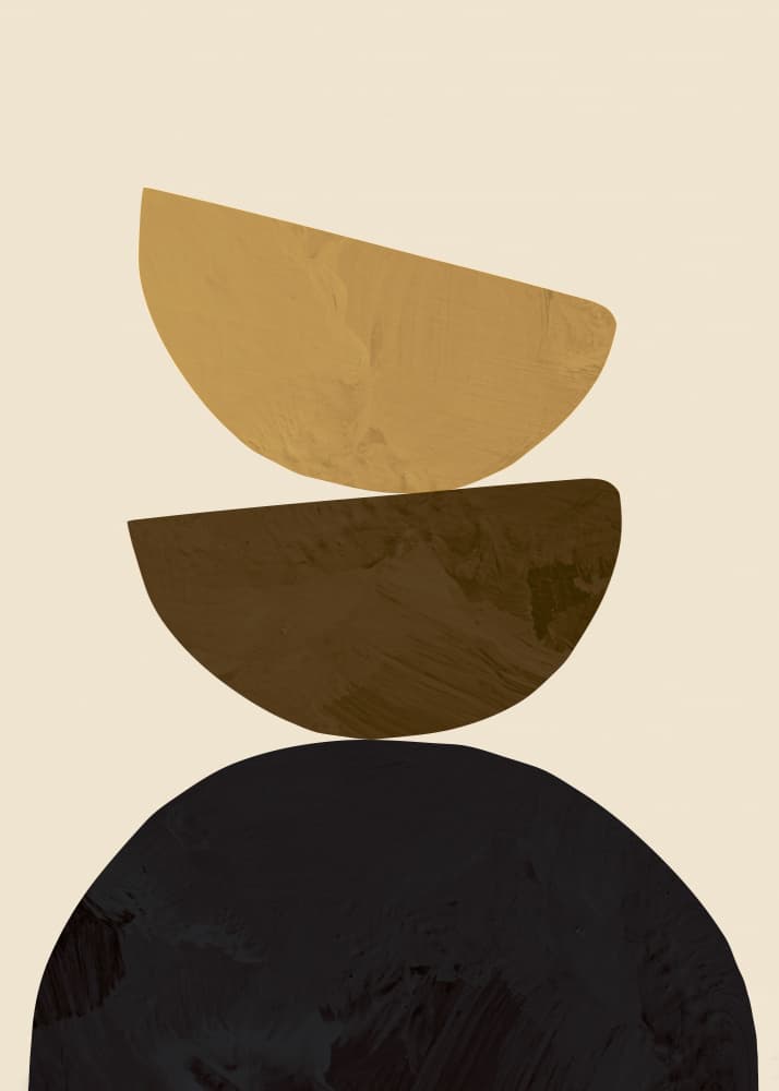 Stacked Earthy Forms by Pictufy Studio — canvas wall art