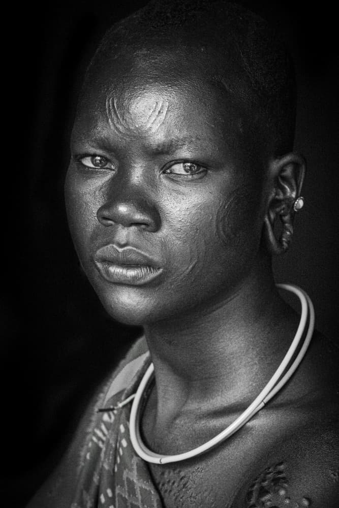 Intense African Woman Portrait by Elena Molina — canvas wall art