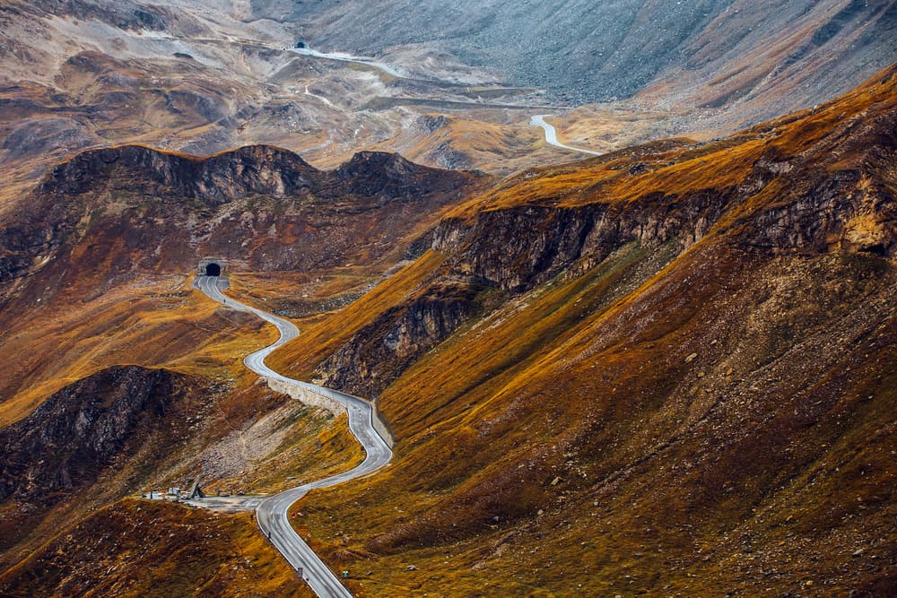 Winding Alpine Road View by Angyalosi Beáta — canvas wall art