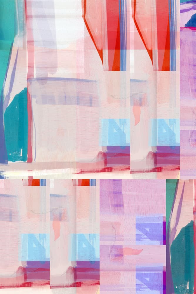 Vibrant Abstract Blocks by cartissi — canvas wall art