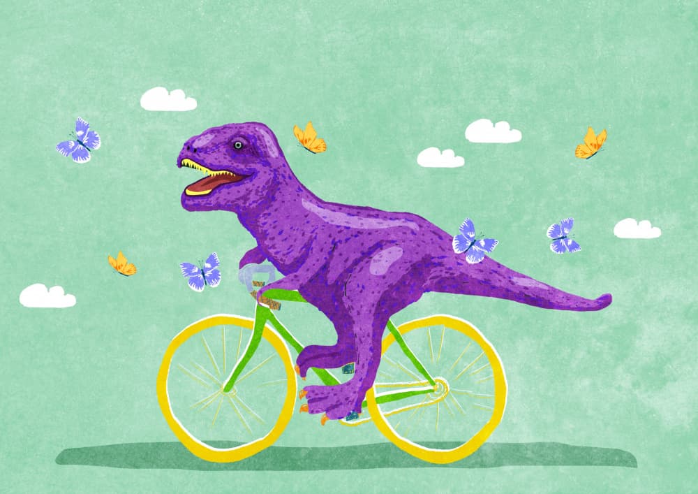 Dino Racer by Raissa Oltmanns — canvas wall art