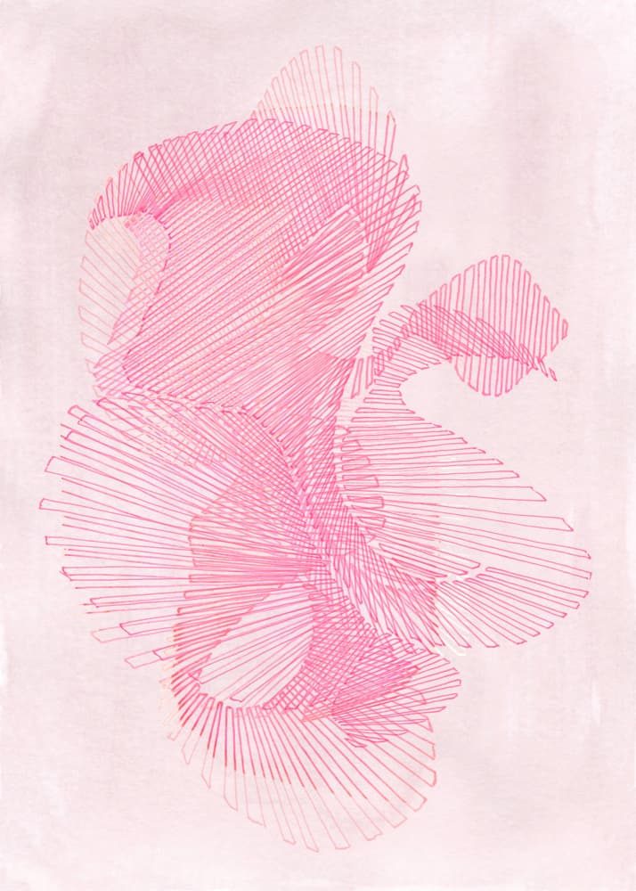 Soft Pink Geometry by Jenja Braun — canvas wall art