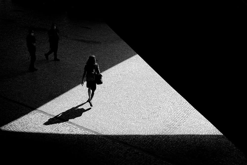 Geometric Light Walk by Fernando Coelho — canvas wall art