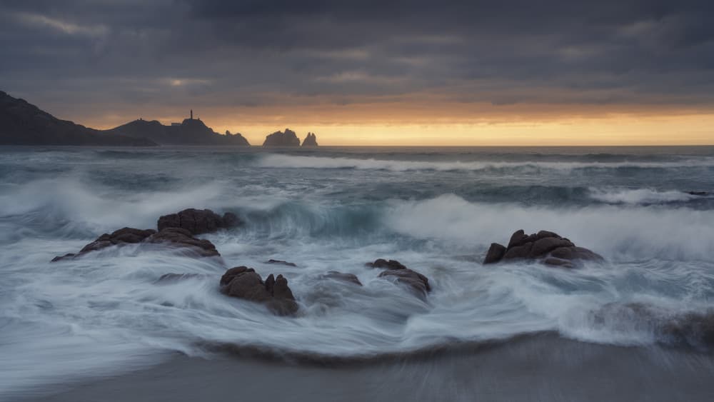 Dramatic Lighthouse Coast by Oskar Baglietto — canvas wall art