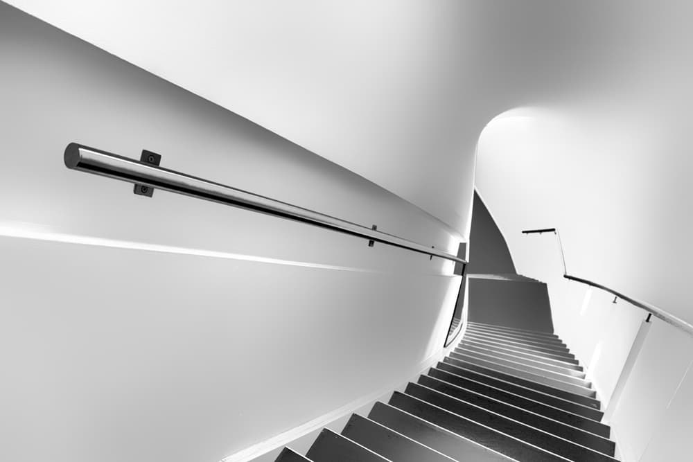 Modern Staircase Ascent by Jeroen van de Wiel — canvas wall art