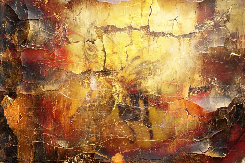 Golden Grunge Texture by Rafal Kulik — canvas wall art