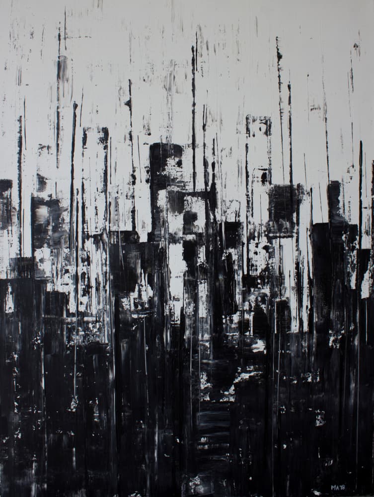 Gritty Cityscape by Marloes Aerts — canvas wall art