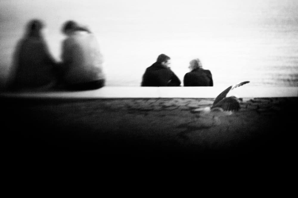 Blurred Coastal Contemplation by Laura Mexia — canvas wall art