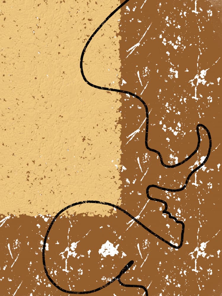 Modern Earthy Profile by Yuli Saputra — canvas wall art