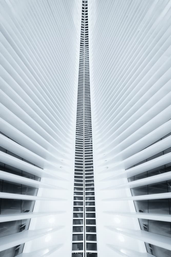 Modern White Symmetry by Michael Zheng — canvas wall art