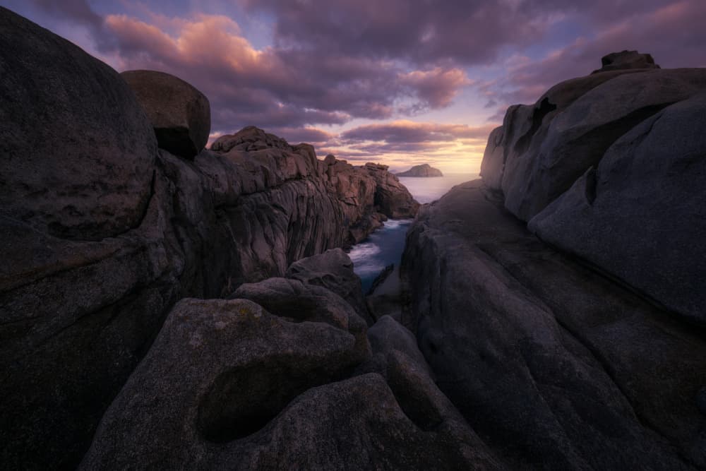 Coastal Rocks at Dusk by Alfonso maseda varela — canvas wall art