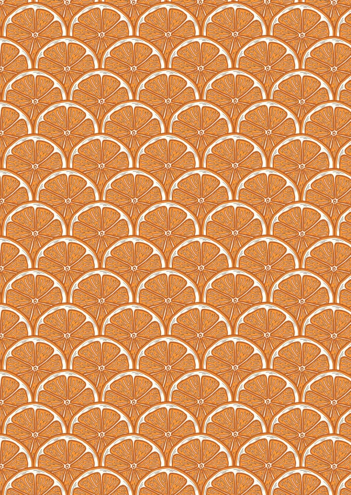 Fresh Orange Pattern by Olena Kovalova — canvas wall art
