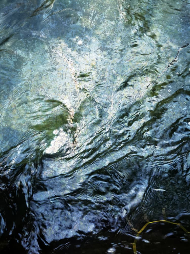 Aqua Flowing Ripples by Angelo Cerantola — canvas wall art