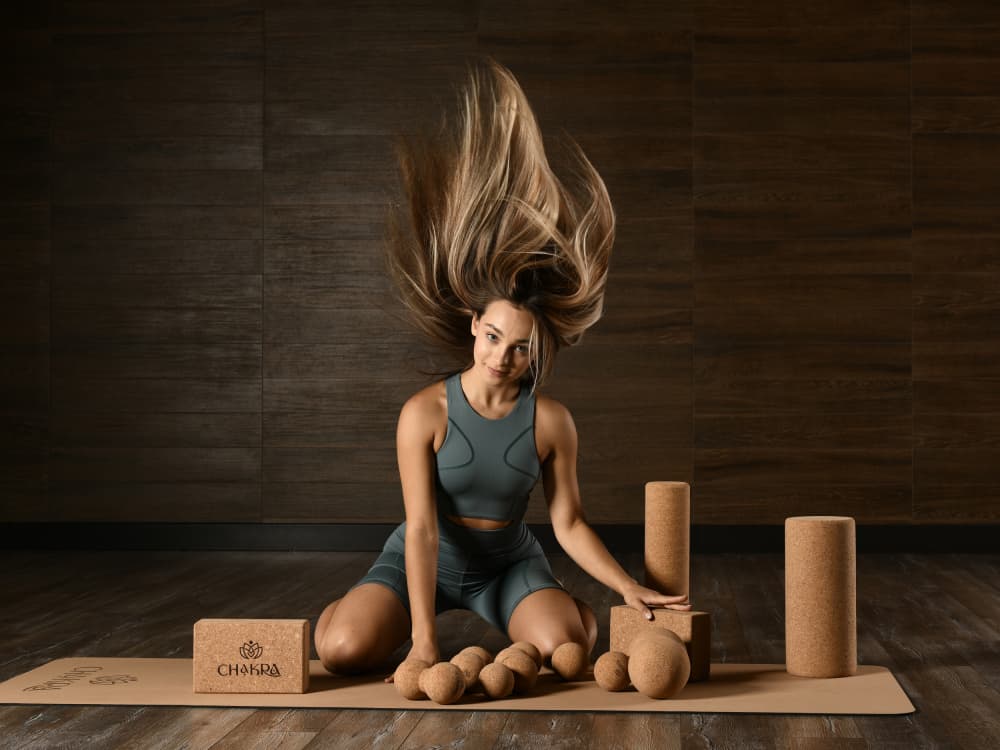 Flowing Hair Yoga Practice by Rostovskiy Anton — canvas wall art
