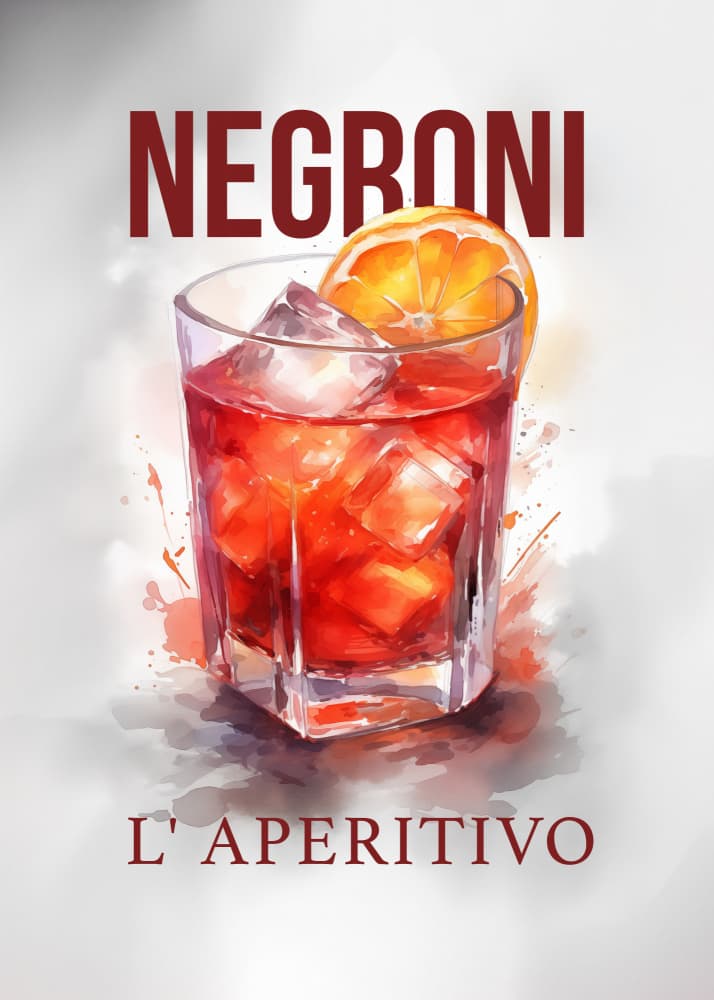 Vibrant Negroni Aperitivo by Andreas Magnusson — canvas wall art