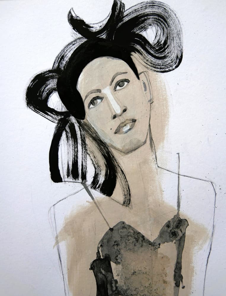 Elegant Fashion Portrait by Doris Schmitz — canvas wall art