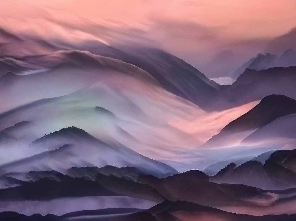 Twilight Mountain Mist by Robin Wechsler — canvas wall art